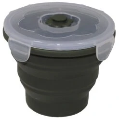 Fox Outdoor Foldable Bowl Round 660ml Lockable Lids OD Green