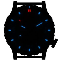 Hazard 4 Heavy Water Diver Titanium Tritium Watch Blackout Black GMT Blue/Red 11 Hazard 4 Heavy Water Diver Titanium Tritium Watch Blackout Black GMT Blue/Red -Military1st Shop Hazard 4 hwd watch blackout a gmt bbrb 003
