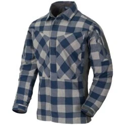 Helikon MBDU Flannel Shirt Slate Blue Checkered