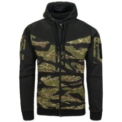 Helikon Rogue Hoodie Full Zip Black / Tiger Stripe -Military1st Shop Helikon Rogue Hoodie Full Zip Black Tiger Stripe 2 2