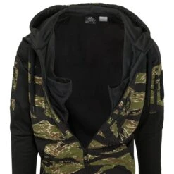 Helikon Rogue Hoodie Full Zip Black / Tiger Stripe -Military1st Shop Helikon Rogue Hoodie Full Zip Black Tiger Stripe 6 2