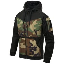 Helikon Rogue Hoodie Full Zip Black / US Woodland