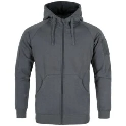 Helikon Urban Tactical Hoodie Lite Full Zip Grey -Military1st Shop Helikon Urban Tactical Hoodie Grey Front 01