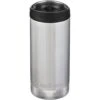 Klean Kanteen TKWide 355ml Insulated Bottle Cafe Cap Brushed Stainless -Military1st Shop K12TKWPCC BS 01