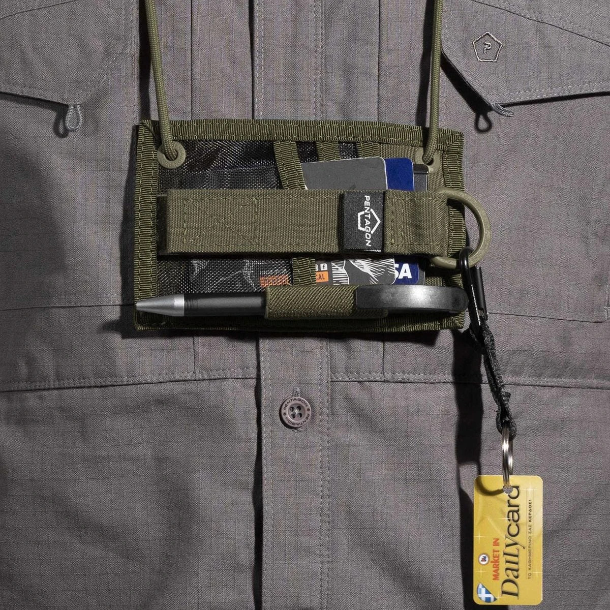 Pentagon ID Card Holder RAL 7013 - Image 5