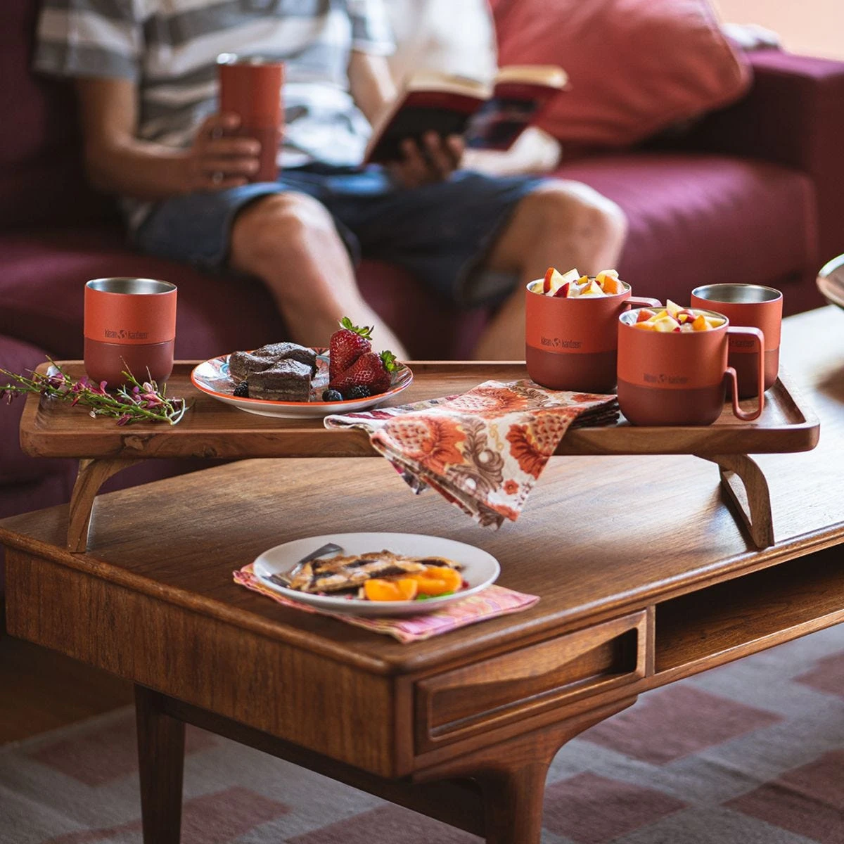 Klean Kanteen Rise 280ml Lowball Tumbler W/Flip Lid Autumn Glaze 5 Klean Kanteen Rise 280ml Lowball Tumbler W/Flip Lid Autumn Glaze - Image 3