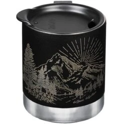 Klean Kanteen 355ml Insulated Camp Mug W/Tumbler Lid Mountain-Black -Military1st Shop Klean Kanteen Insulated Mug Mountain Black 05