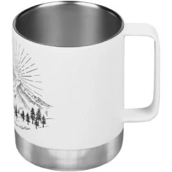 Klean Kanteen 355ml Insulated Camp Mug W/Tumbler Lid Mountain-Matte White