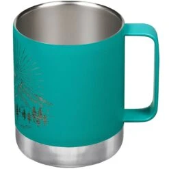 Klean Kanteen 355ml Insulated Camp Mug W/Tumbler Lid Mountain-Porcelain