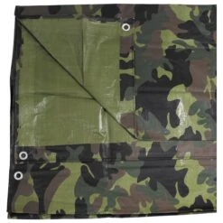 MFH Tarpaulin PE Metal Eyelets 3.85x4.7m Woodland -Military1st Shop MFH Tarpaulin PE Woodland Metal Eyelets 3.85x4.7M 2 1200x1200