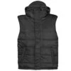 MFH Lined Vest With A Detachable Hood Black