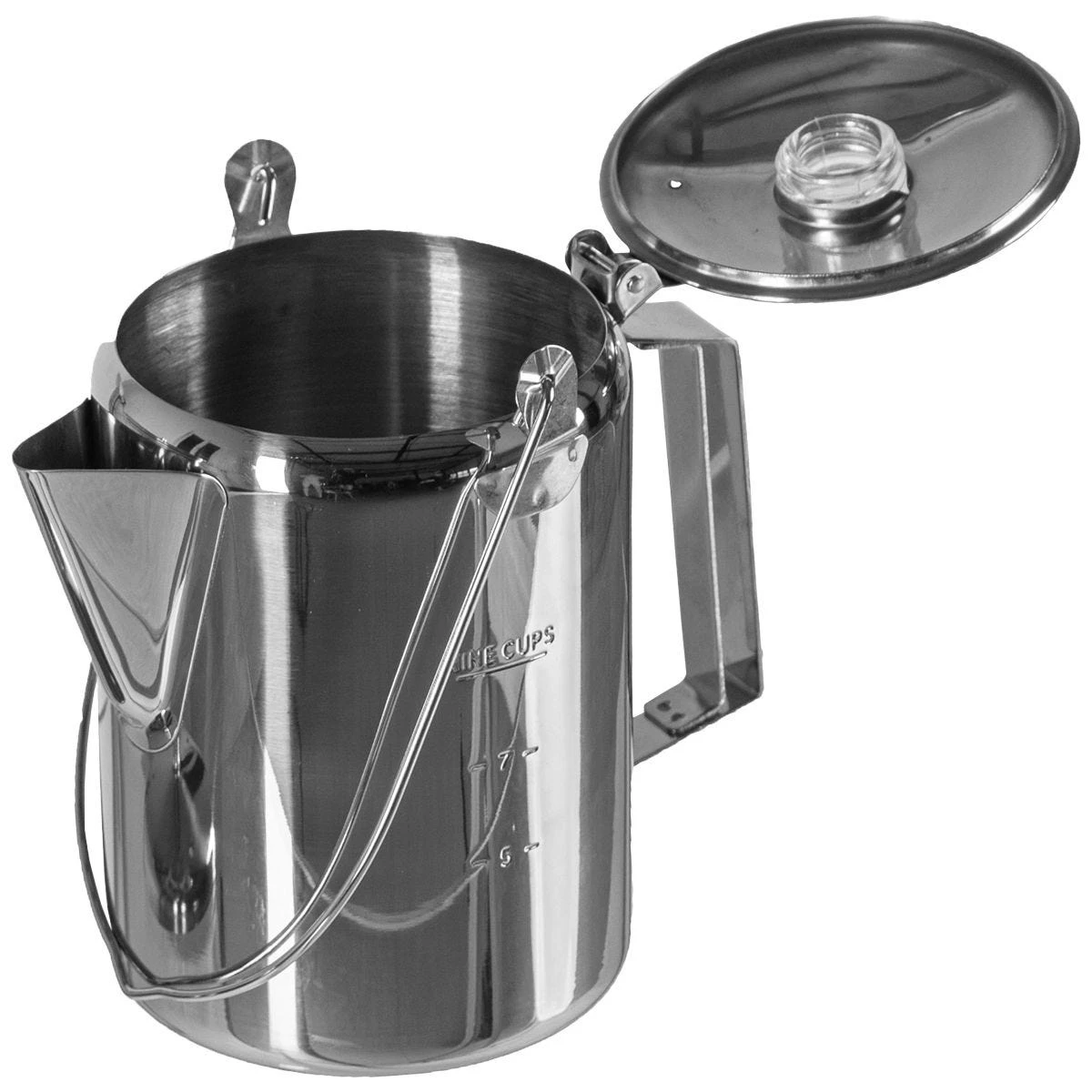 Mil-Tec Stainless Steel Coffee Pot With Percolator (9 Cups) 4 Mil-Tec Stainless Steel Coffee Pot With Percolator (9 Cups) - Image 2