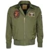 Mil-Tec Top Gun Flight Jacket Hornet Olive Drab -Military1st Shop Mil Tec Top Gun Flight Jacket Hornet Olive Drab 1 1200x1200
