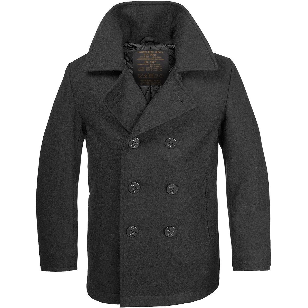 Mil-Tec US Navy Pea Coat Black 3 Mil-Tec US Navy Pea Coat Black