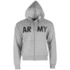 Mil-Tec US Army Gym Jacket Grey -Military1st Shop Mil Tec US Army Gym Hoodie Jacket Grey 01 2