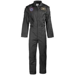Mil-Tec Kids US Flight Coverall With Patches Black
