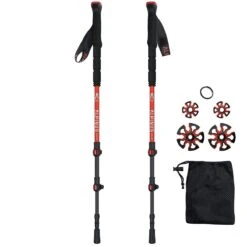 Alpinus Pro Trekking Poles Dhaulagiri Red -Military1st Shop NX43597 Alpinus Pro Trekking Poles Dhaulagiri Red 02