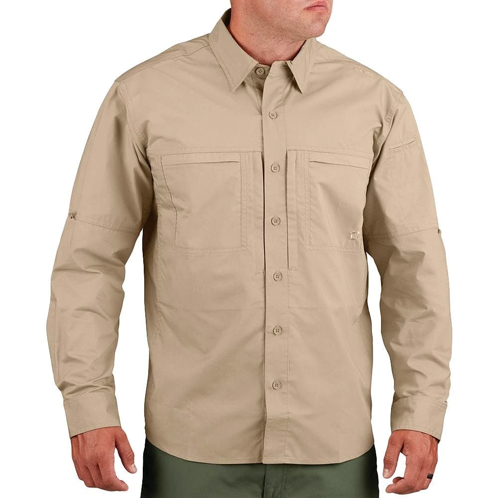 Propper Men's HLX Shirt Long Sleeve Khaki 4 Propper Men's HLX Shirt Long Sleeve Khaki - Image 2