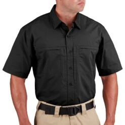 Propper Men's HLX Shirt Short Sleeve Black -Military1st Shop Propper HLX Shirt SS Black 3 1001x1001