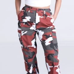 Mil-Tec Ladies Ranger Trousers Red Camo -Military1st Shop RED CARGO WOMEN 12 07 05
