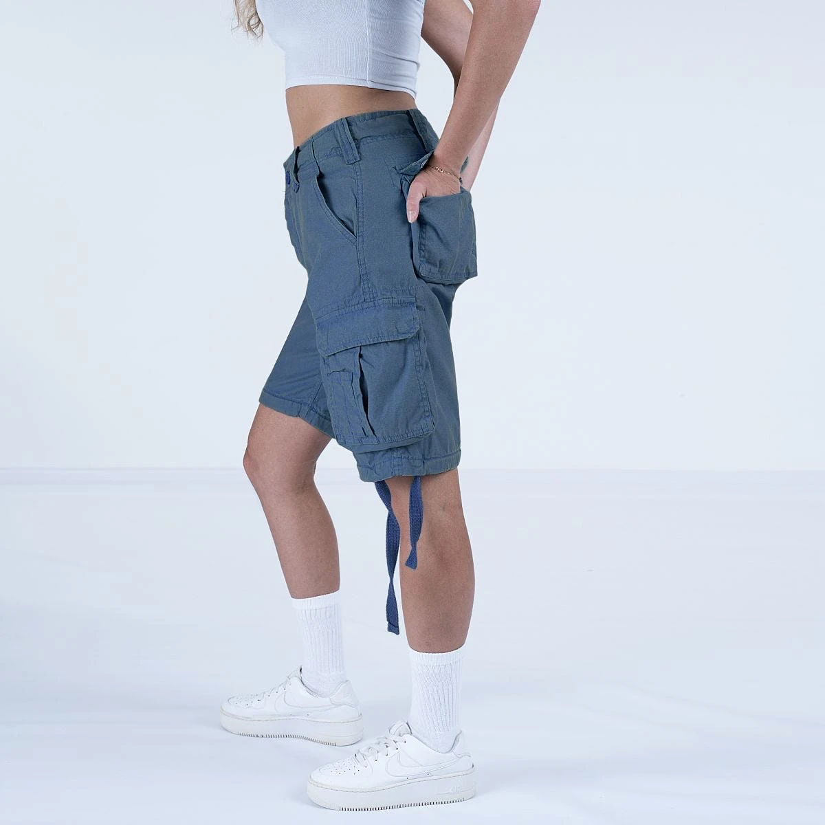 Surplus Ladies Airborne Vintage Shorts Navy 4 Surplus Ladies Airborne Vintage Shorts Navy - Image 2