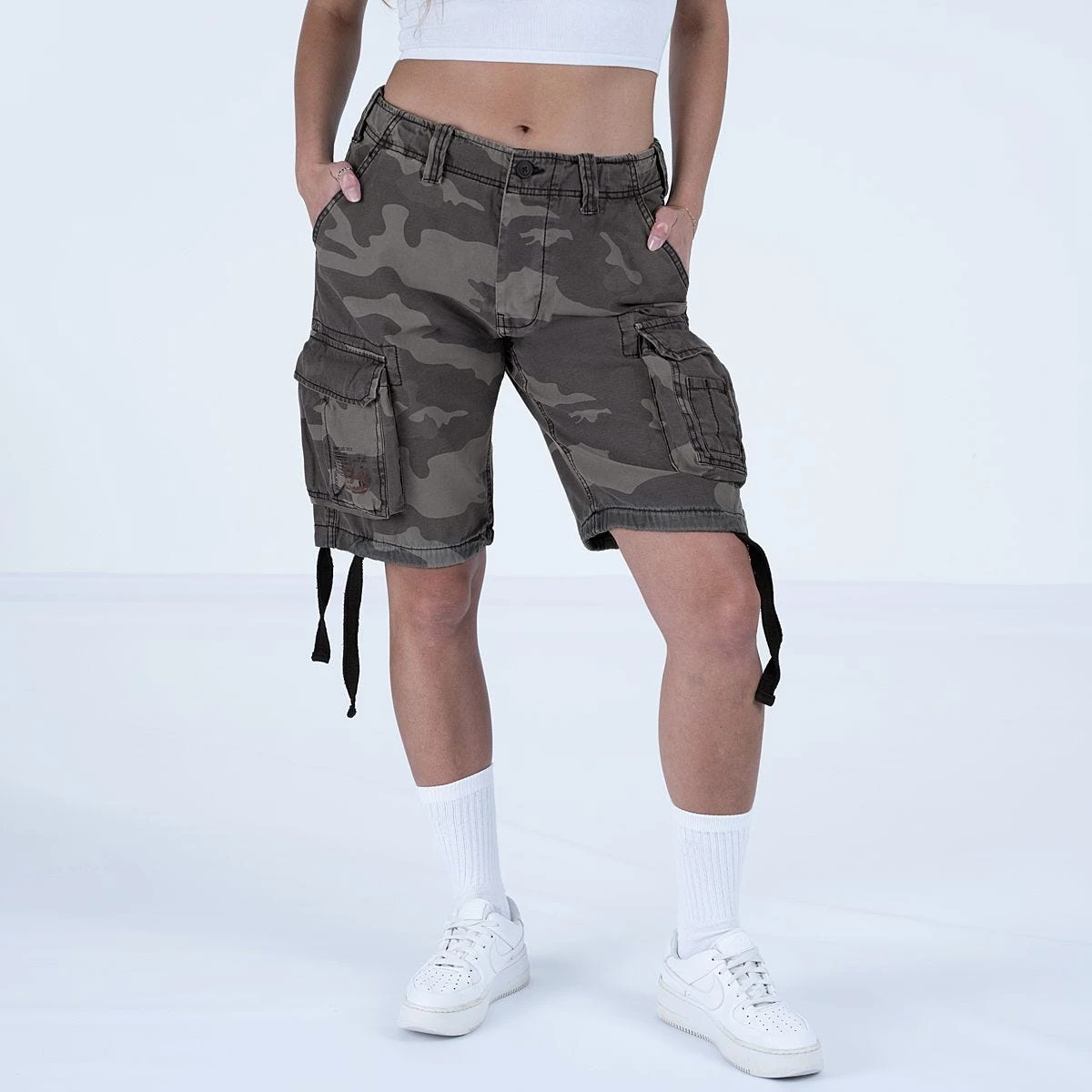 Surplus Ladies Airborne Vintage Shorts Washed Black Camo 3 Surplus Ladies Airborne Vintage Shorts Washed Black Camo
