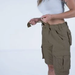 Surplus Ladies Airborne Vintage Shorts Washed Olive -Military1st Shop SURPLUS W 07 3598 61 OLIVE 04 1