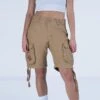 Surplus Ladies Airborne Vintage Shorts Washed Beige -Military1st Shop SURPLUS W 07 3598 74 BEIGE 01