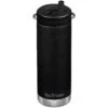 Klean Kanteen TKWide 473ml Insulated Bottle Twist Cap W/Straw Black