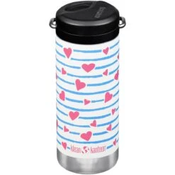 Klean Kanteen TKWide 355ml Insulated Bottle Twist Cap W/Straw Heart Stripe -Military1st Shop TKWide Heart Stripe TC 02