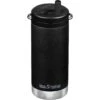 Klean Kanteen TKWide 355ml Insulated Bottle Twist Cap W/Straw Black -Military1st Shop TKWide TC Black 01 1