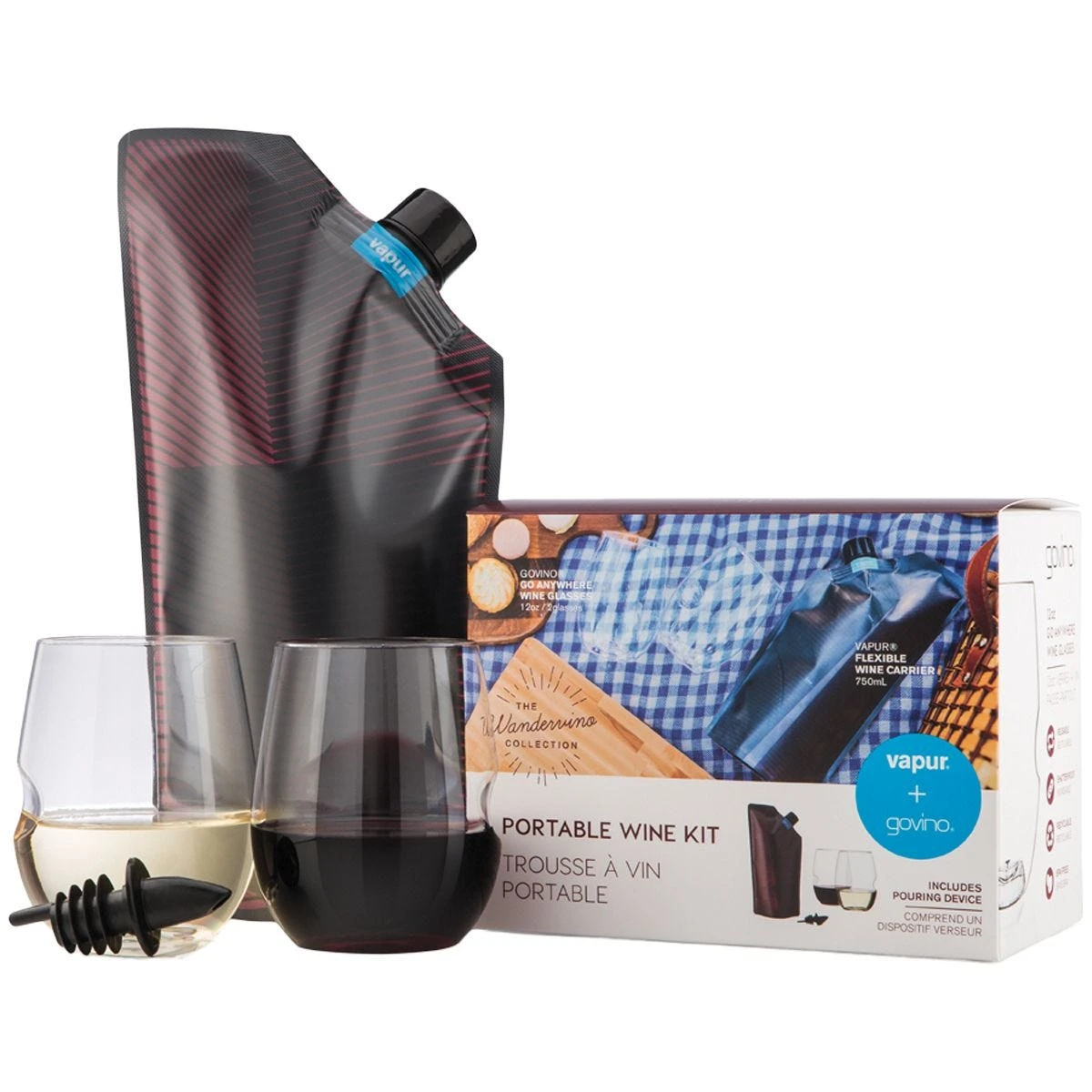 Vapur Wandervino Collection & 2 Glass Set Maroon 4 Vapur Wandervino Collection & 2 Glass Set Maroon - Image 2