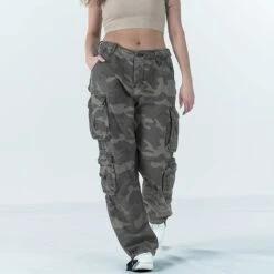 Military1st Shop 43 Surplus Ladies Airborne Vintage Trousers Black Camo