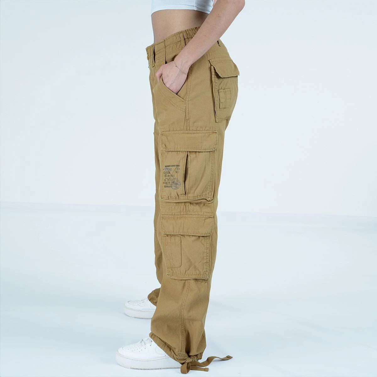 Brandit Ladies Pure Vintage Trousers Beige - Image 2