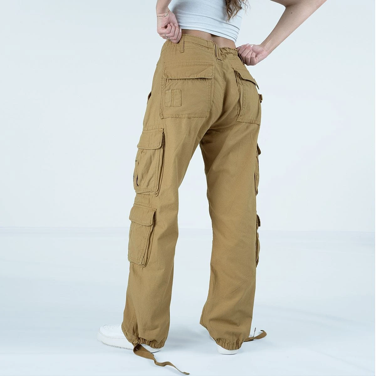 Brandit Ladies Pure Vintage Trousers Beige - Image 5