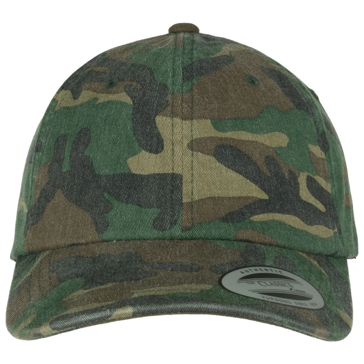 YP Low Profile Camo Washed Cap Woodland 4 YP Low Profile Camo Washed Cap Woodland - Image 2