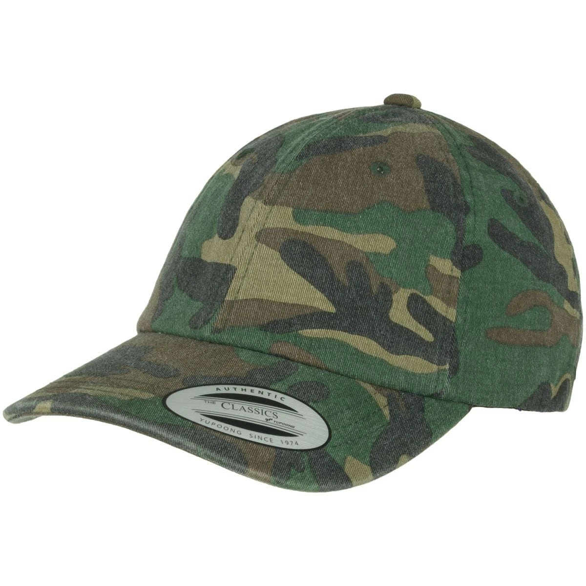 YP Low Profile Camo Washed Cap Woodland 5 YP Low Profile Camo Washed Cap Woodland - Image 3