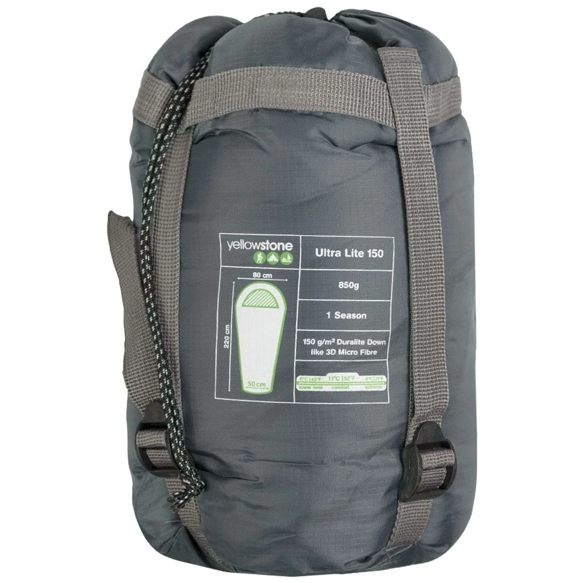 Yellowstone Ultra Light 150 Sleeping Bag Blue/Black 4 Yellowstone Ultra Light 150 Sleeping Bag Blue/Black - Image 2