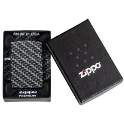 Zippo Carbon Fibre Design Lighter White Matte -Military1st Shop Z49356 Zippo Carbon Fibre Design Lighter Matte 03