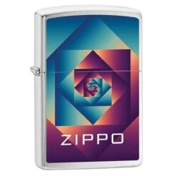 Zippo Design Illusion Lighter Brushed Chrome