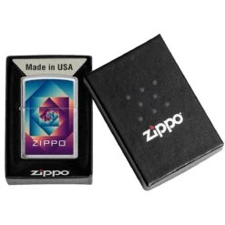 Zippo Design Illusion Lighter Brushed Chrome 7 Zippo Design Illusion Lighter Brushed Chrome -Military1st Shop Z6005582 Zippo Design Illusion Lighter Brushed 03