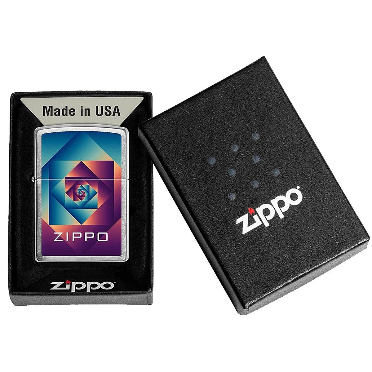 Zippo Design Illusion Lighter Brushed Chrome 5 Zippo Design Illusion Lighter Brushed Chrome - Image 3