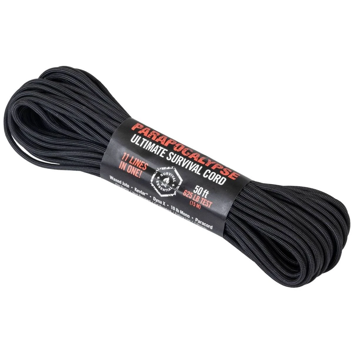 Atwood Rope 50ft Parapocalypse Paracord Black 3 Atwood Rope 50ft Parapocalypse Paracord Black