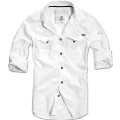 Brandit SlimFit Shirt White -Military1st Shop brandit Shirt Slim MEN WHITE ALL 2