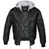 Brandit MA1 Sweat Hooded Jacket Black/Grey -Military1st Shop brandit ma1 sweat hooded black grey 001 3