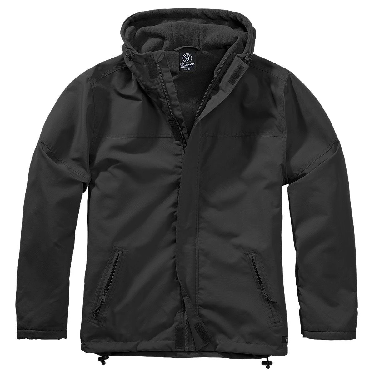 Brandit Windbreaker Front Zip Black 3 Brandit Windbreaker Front Zip Black
