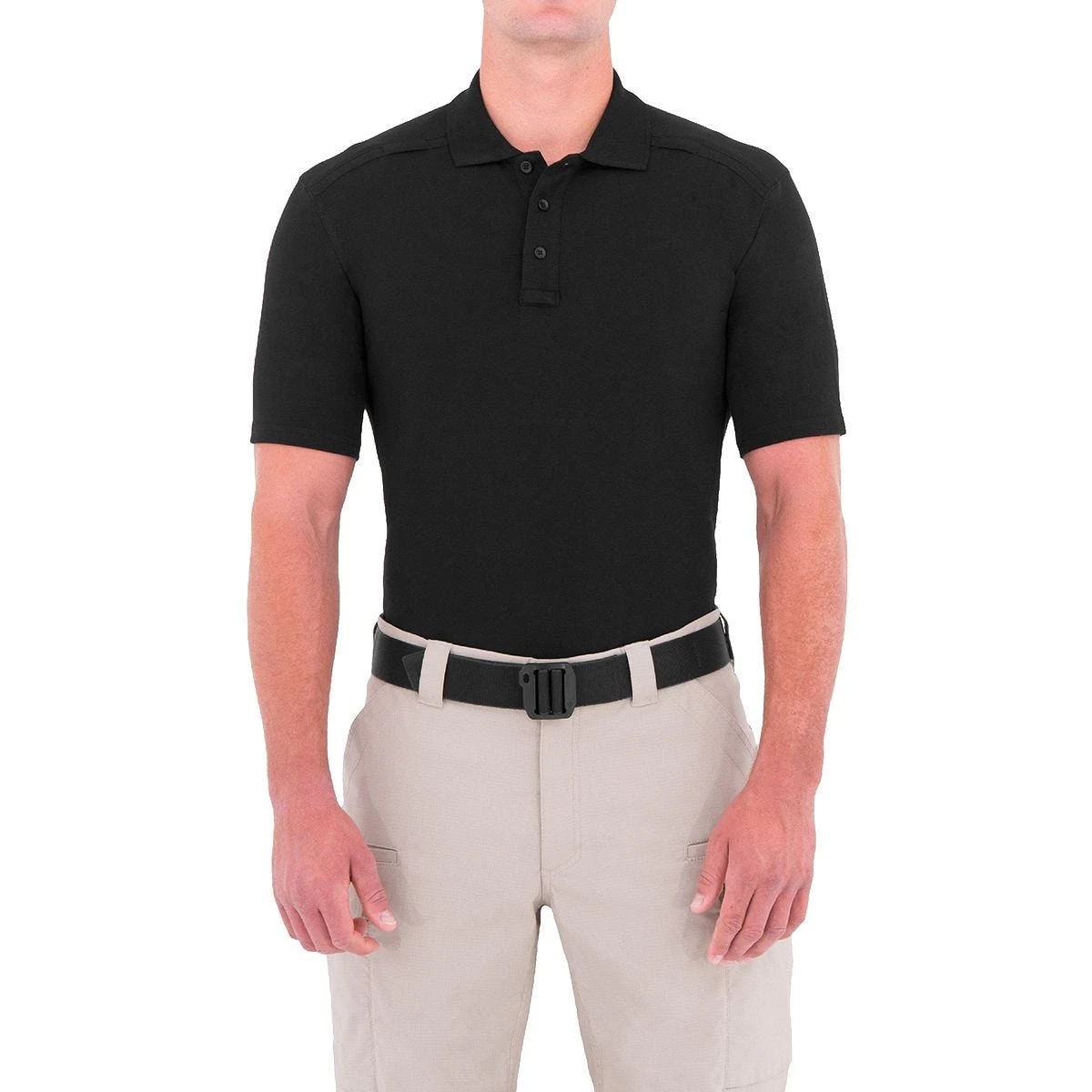 First Tactical Men's Cotton Short Sleeve Polo With Pen Pocket Black 5 First Tactical Men's Cotton Short Sleeve Polo With Pen Pocket Black - Image 3