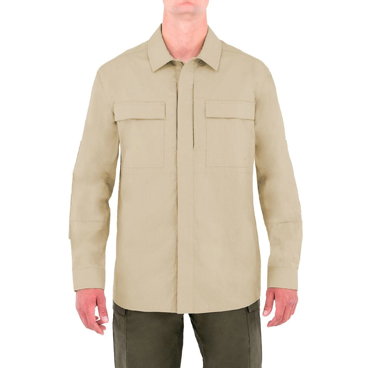 First Tactical Men's Tactix Long Sleeve BDU Shirt Khaki 5 First Tactical Men's Tactix Long Sleeve BDU Shirt Khaki - Image 3