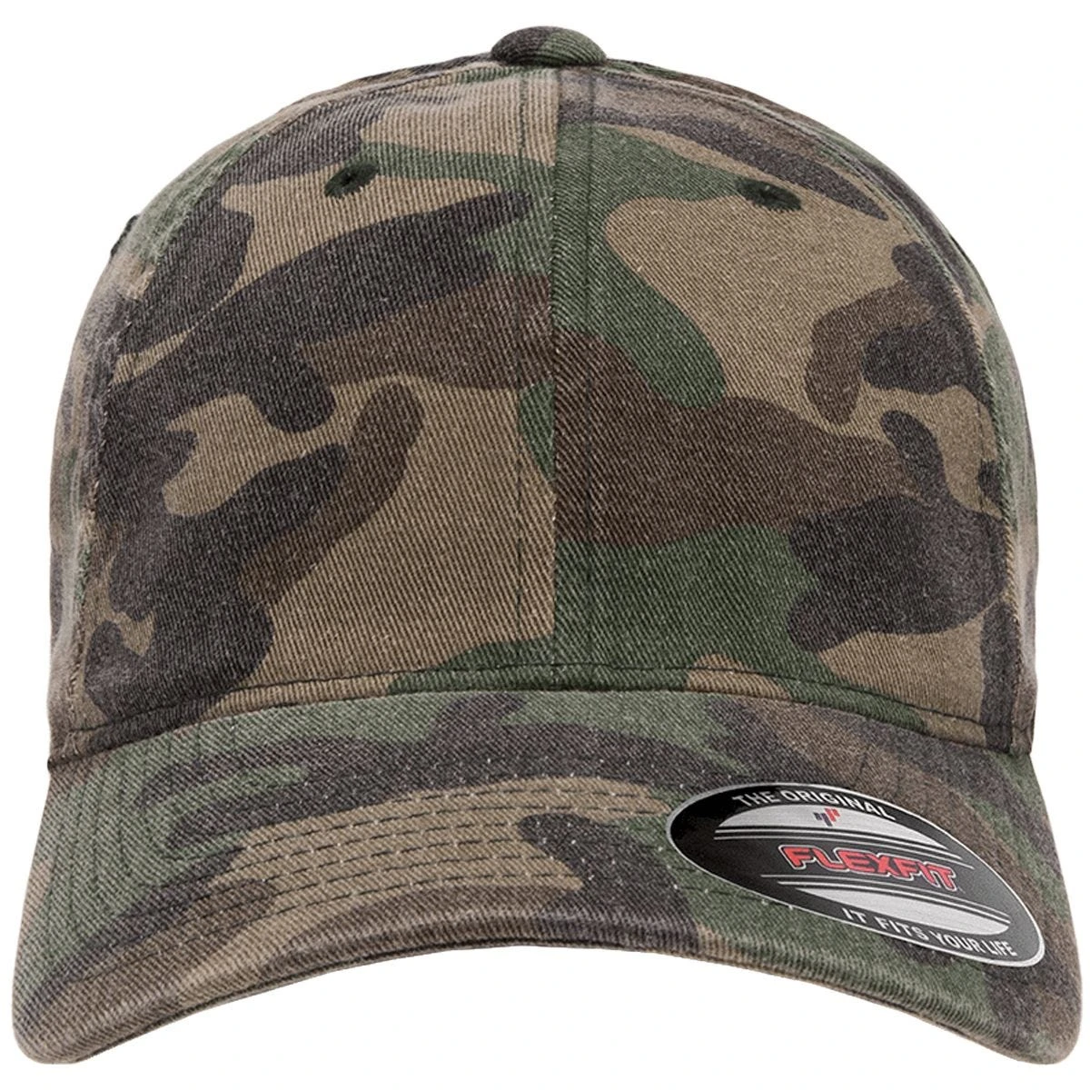 Flexfit Garment Washed Camo Woodland 4 Flexfit Garment Washed Camo Woodland - Image 2