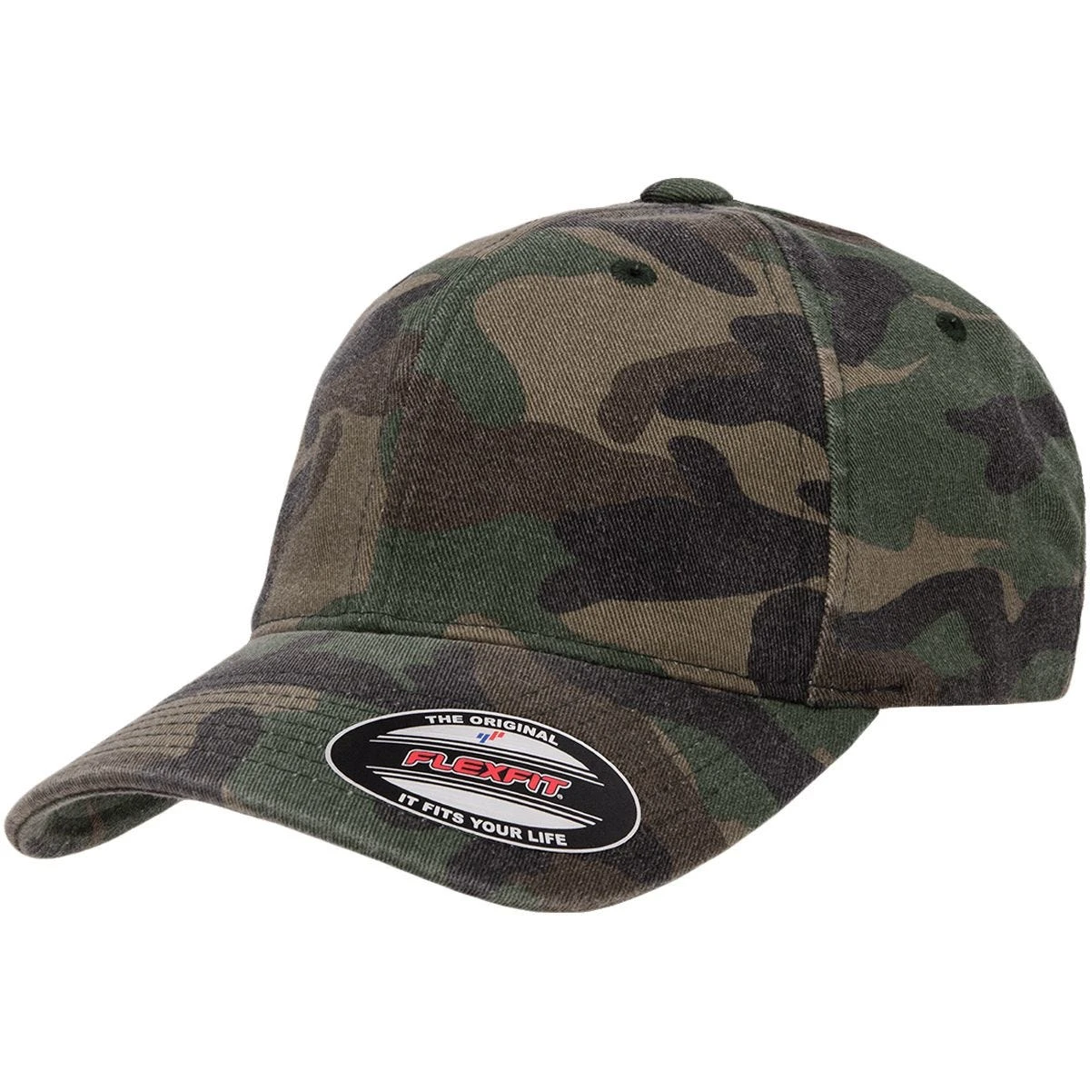 Flexfit Garment Washed Camo Woodland 5 Flexfit Garment Washed Camo Woodland - Image 3